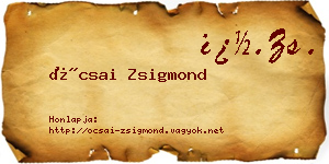 Ócsai Zsigmond névjegykártya