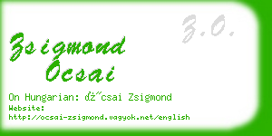 zsigmond ocsai business card